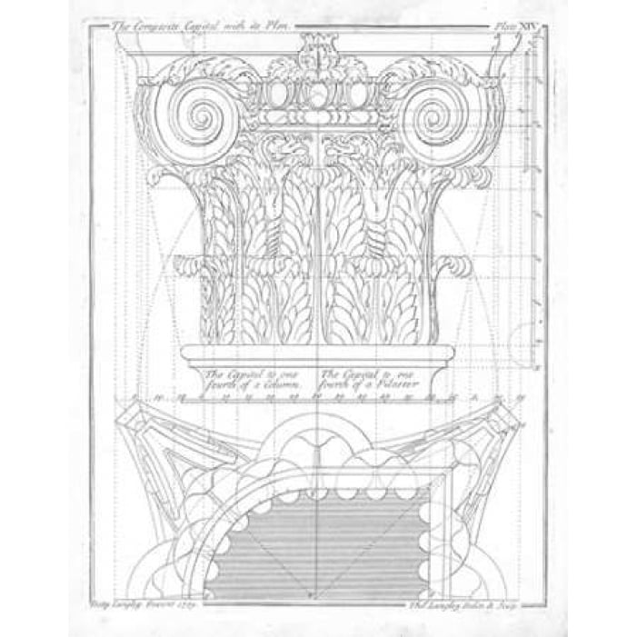 The Composite Capital Poster Print by Batty Langley-VARPDXBL01 Image 1