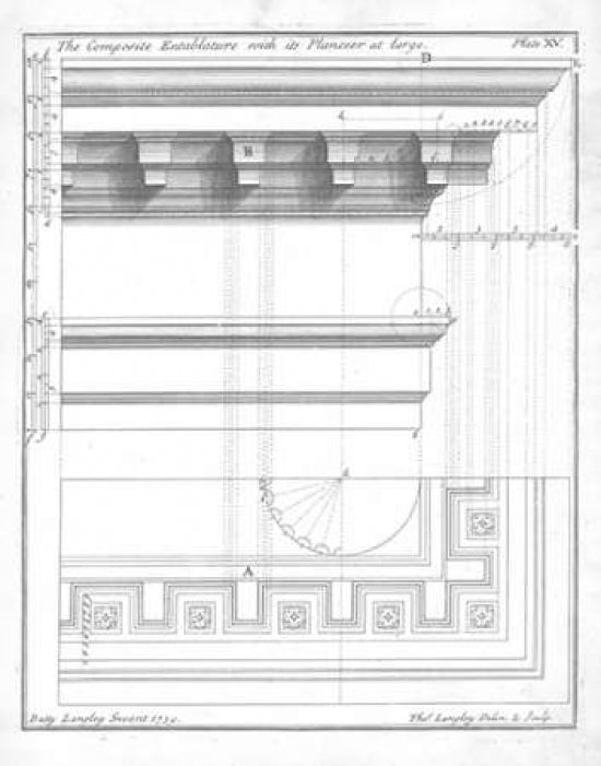 The Composite Entablature Poster Print by Batty Langley-VARPDXBL04 Image 1