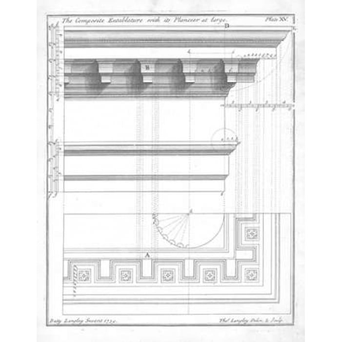 The Composite Entablature Poster Print by Batty Langley-VARPDXBL04 Image 2