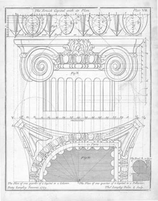 The Ionic Capital Poster Print by Batty Langley-VARPDXBL03 Image 1