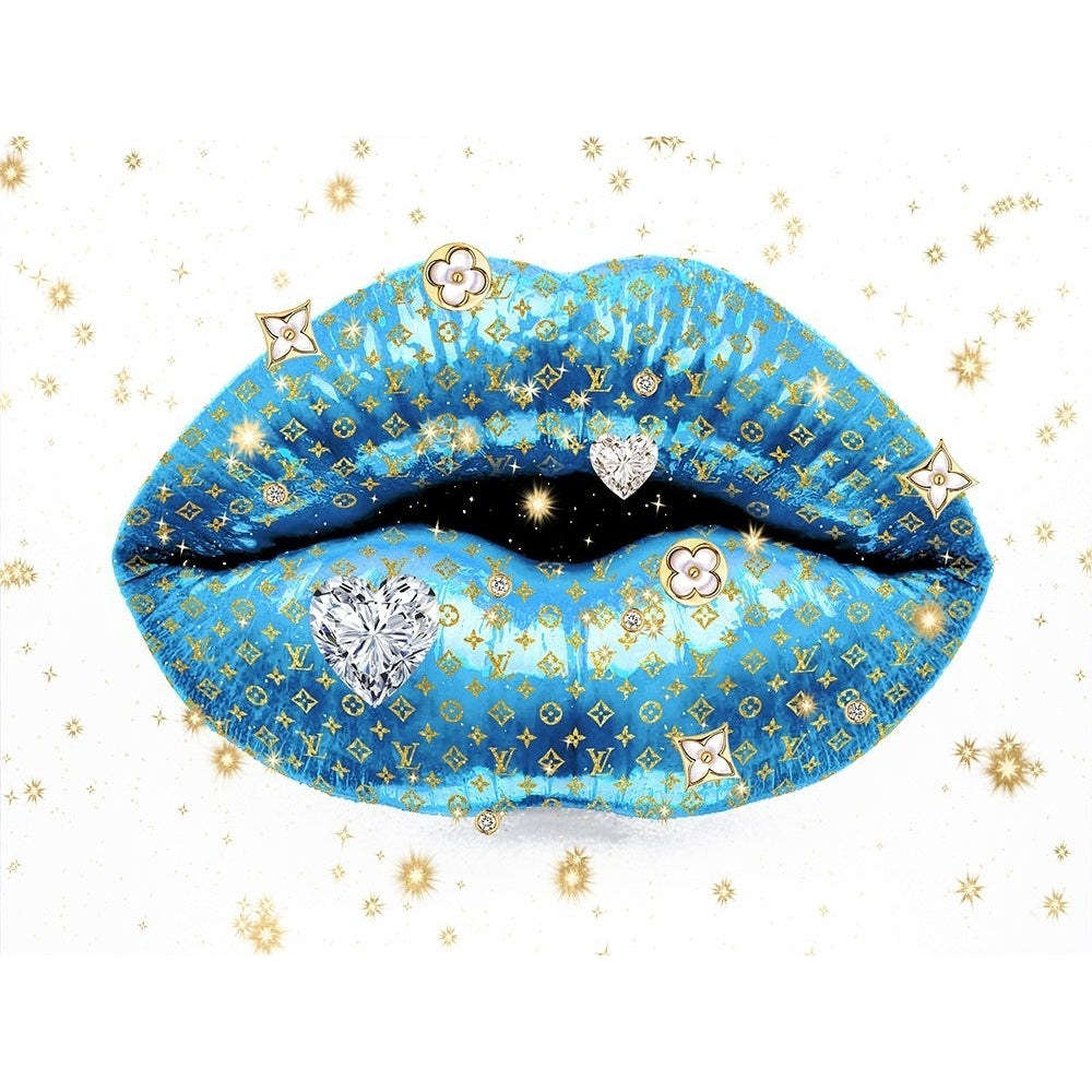 Luxury Lips Blue Poster Print - Madeline Blake-VARPDXBLM118153 Image 1