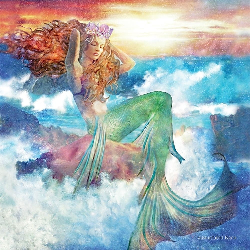 Sunset Mermaid Poster Print by Bluebird Barn Bluebird Barn-VARPDXBLUE127 Image 1