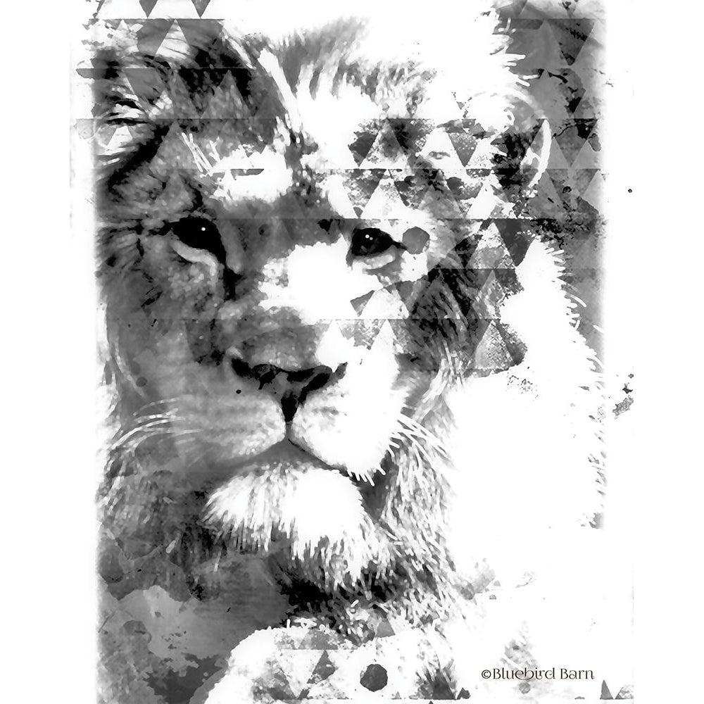 Modern Black and White Lion Poster Print by Bluebird Barn Bluebird Barn-VARPDXBLUE143 Image 1