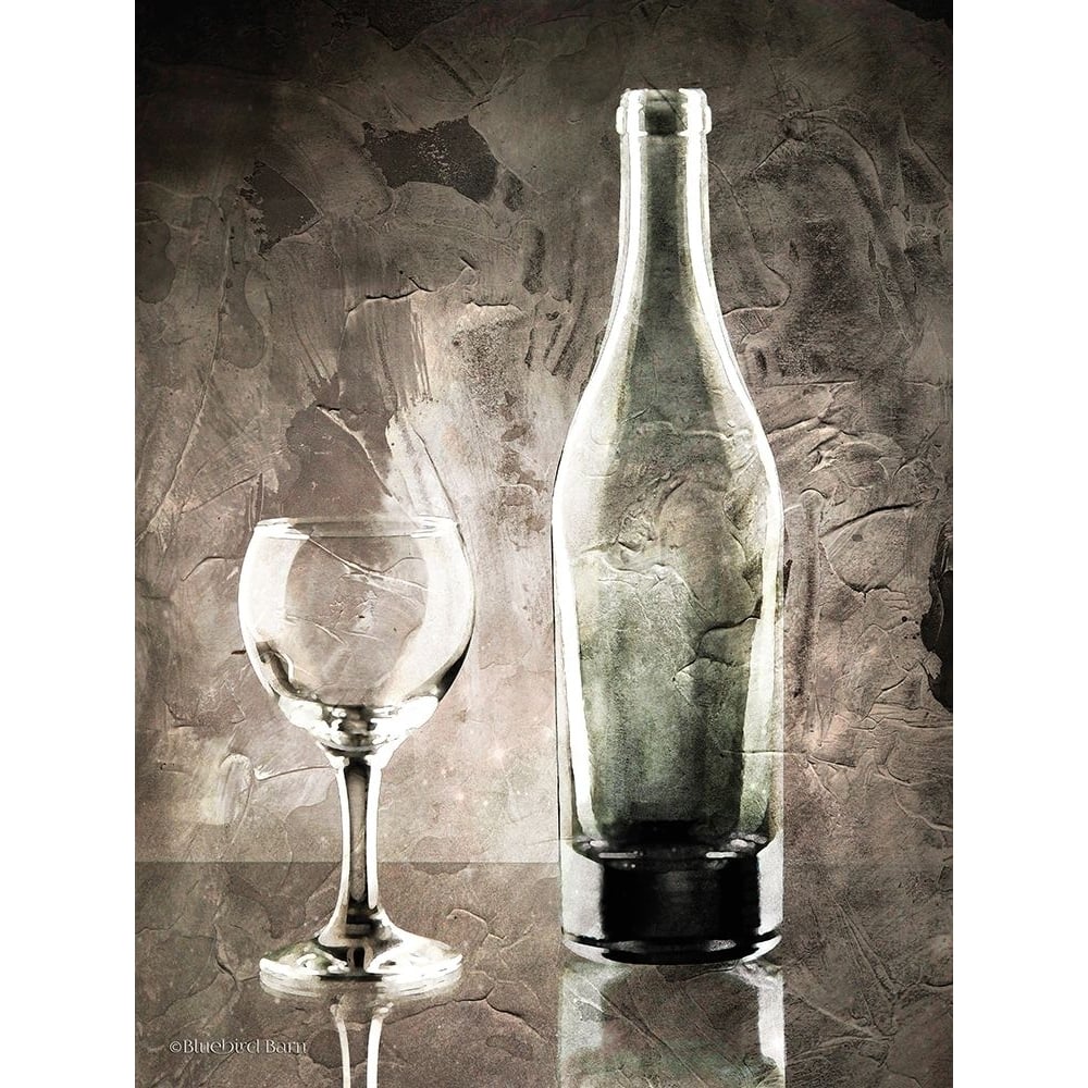 Moody Gray Wine Glass Still Life Poster Print by Bluebird Barn Bluebird Barn-VARPDXBLUE181 Image 1