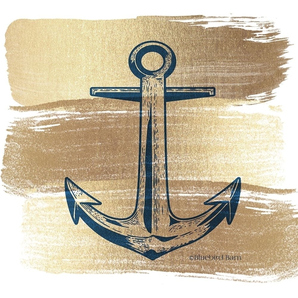 Brushed Gold Anchor Poster Print by Bluebird Barn Bluebird Barn-VARPDXBLUE335 Image 1