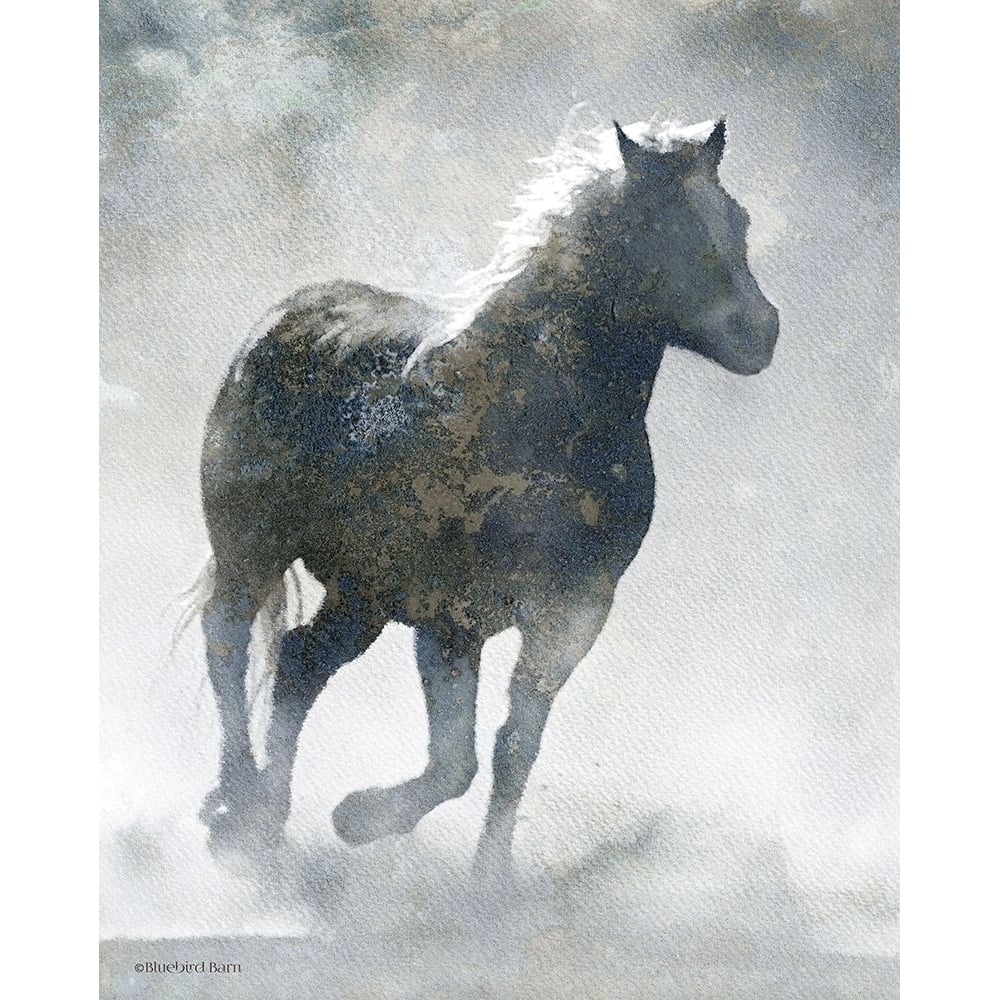 Textured Dark Running Horse Poster Print by Bluebird Barn Bluebird Barn-VARPDXBLUE392 Image 1