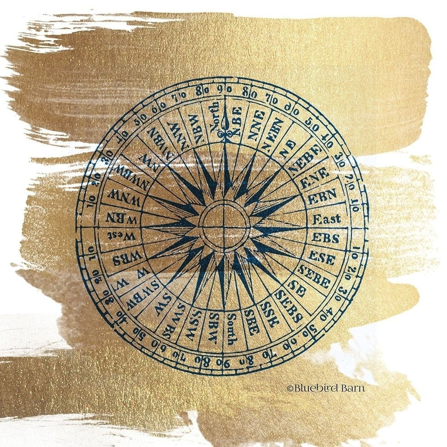 Brushed Gold Compass Poster Print by Bluebird Barn Bluebird Barn-VARPDXBLUE336 Image 1