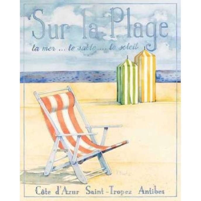 Sur la Plage Poster Print by Paul Brent-VARPDXBNT038 Image 1