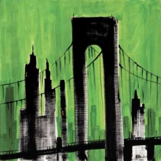 Green Cityscape Poster Print by Paul Brent-VARPDXBNT072 Image 1