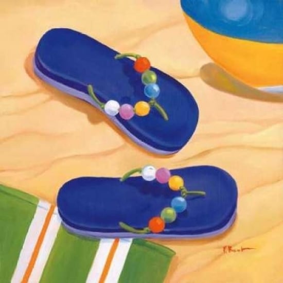 Purple Flip Flops Poster Print by Paul Brent-VARPDXBNT075 Image 1