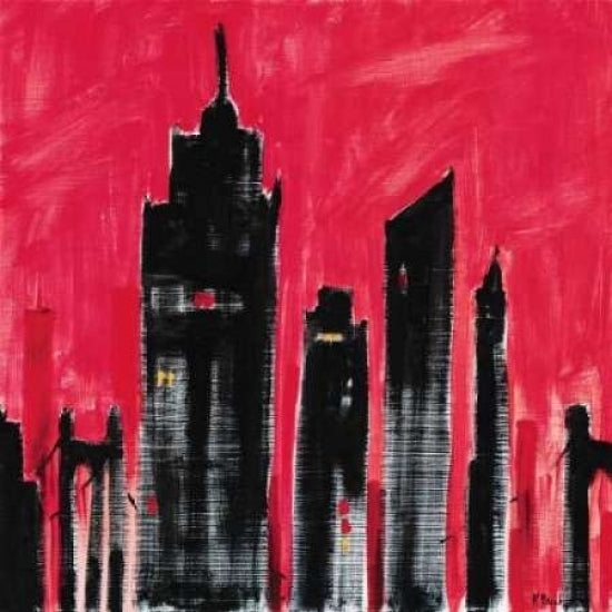 Red Cityscape Poster Print by Paul Brent-VARPDXBNT073 Image 2