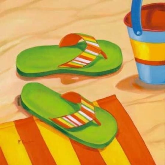 Green Flip Flops Poster Print by Paul Brent-VARPDXBNT077 Image 2