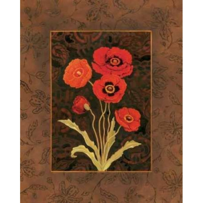 Damask Poppy Poster Print by Paul Brent-VARPDXBNT079 Image 1