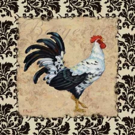 Bergerac Rooster Black I Poster Print by Paul Brent-VARPDXBNT204 Image 1