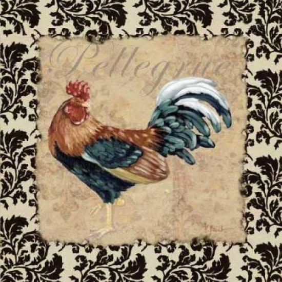 Bergerac Rooster Black II Poster Print by Paul Brent-VARPDXBNT205 Image 1