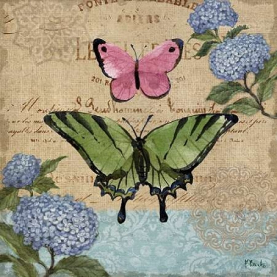 Burlap Butterflies I Poster Print by Paul Brent-VARPDXBNT788 Image 1