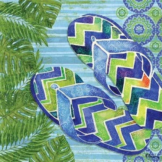 Blue Sarasota Sandals II Poster Print by Paul Brent-VARPDXBNT967 Image 2