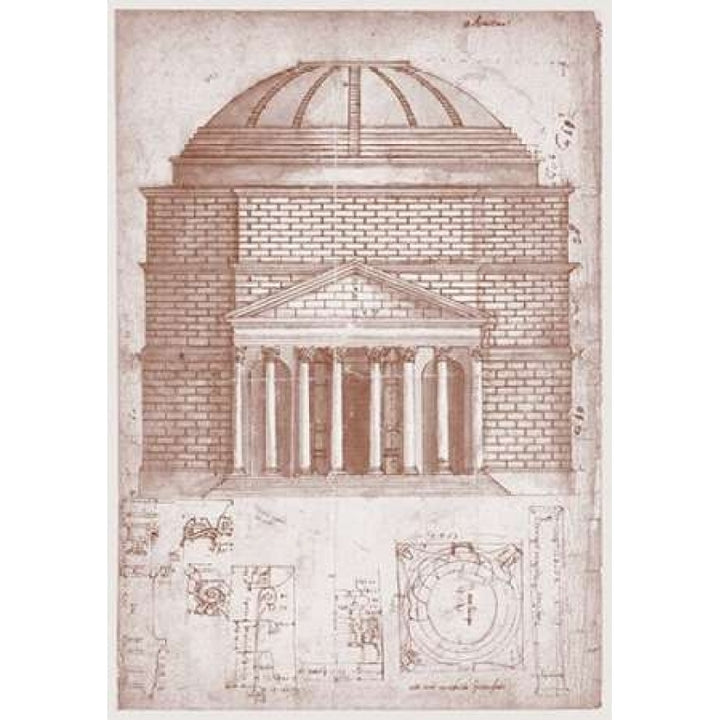 Section of the Pantheon Poster Print by Baldassare Peruzzi-VARPDXBP01 Image 1