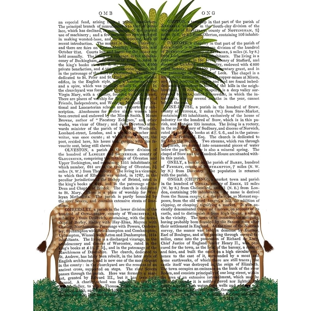 Giraffe Twins - Animalia Book Print Poster Print - Funky Fab-VARPDXBP260526389 Image 1