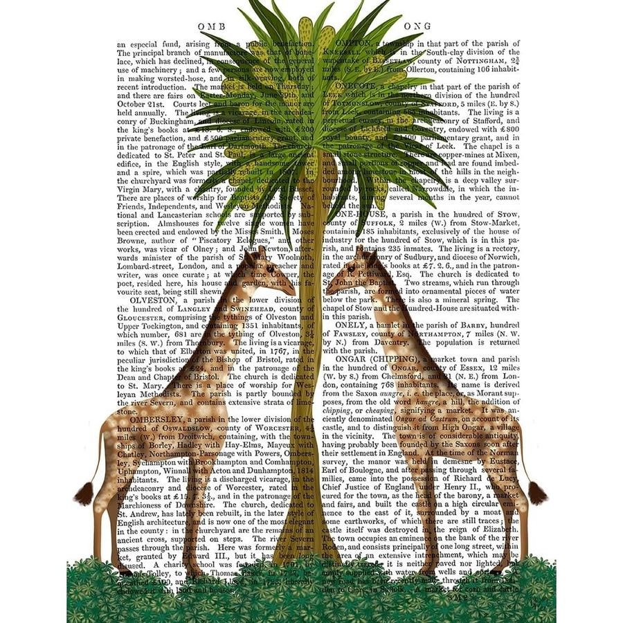 Giraffe Twins - Animalia Book Print Poster Print - Funky Fab-VARPDXBP260526389 Image 1