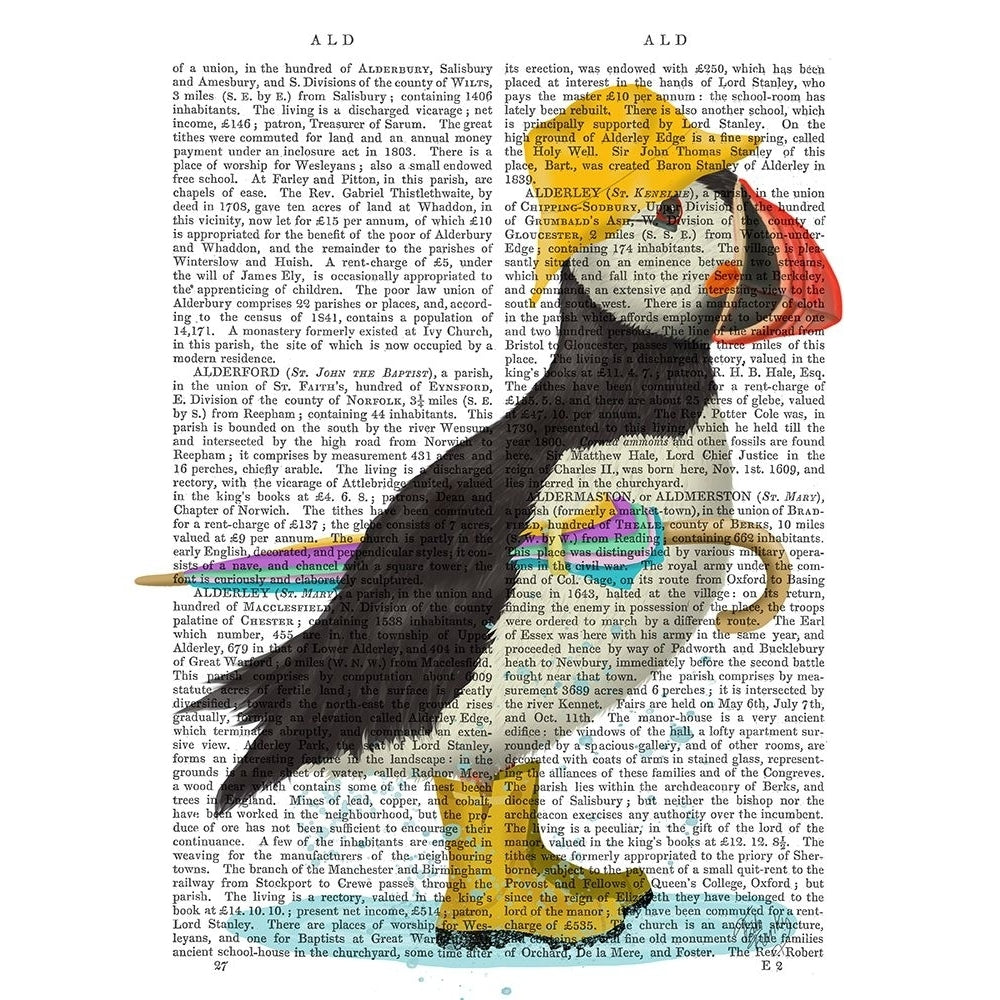 Puffin Puddle Poster Print - Funky Fab-VARPDXBP260527929 Image 1