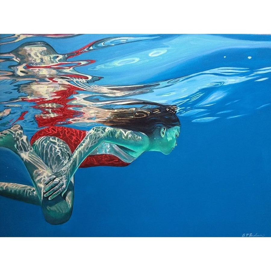 Swimmer dissolving Poster Print by Brigitte Yoshiko Pruchnow-VARPDXBPR03X Image 1