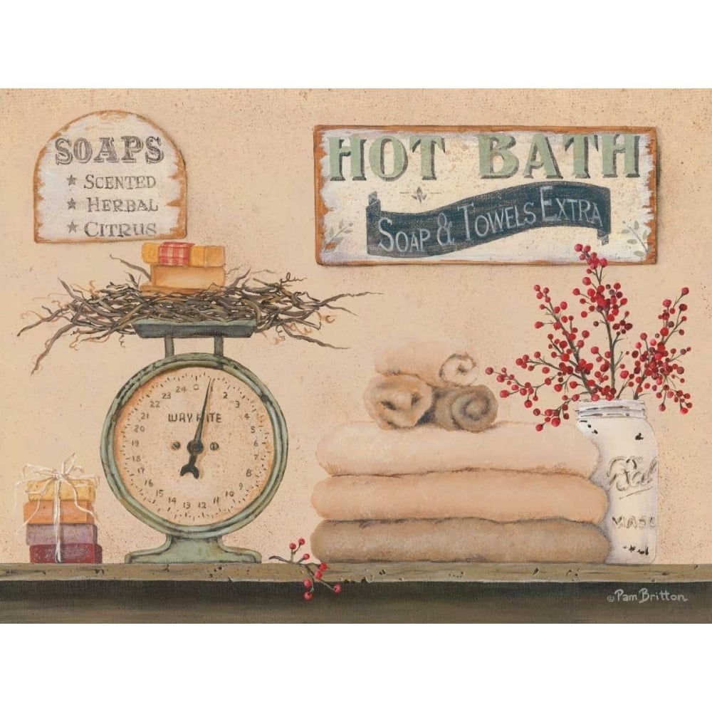 Hot Bath Poster Print by Pam Britton-VARPDXBR410 Image 1