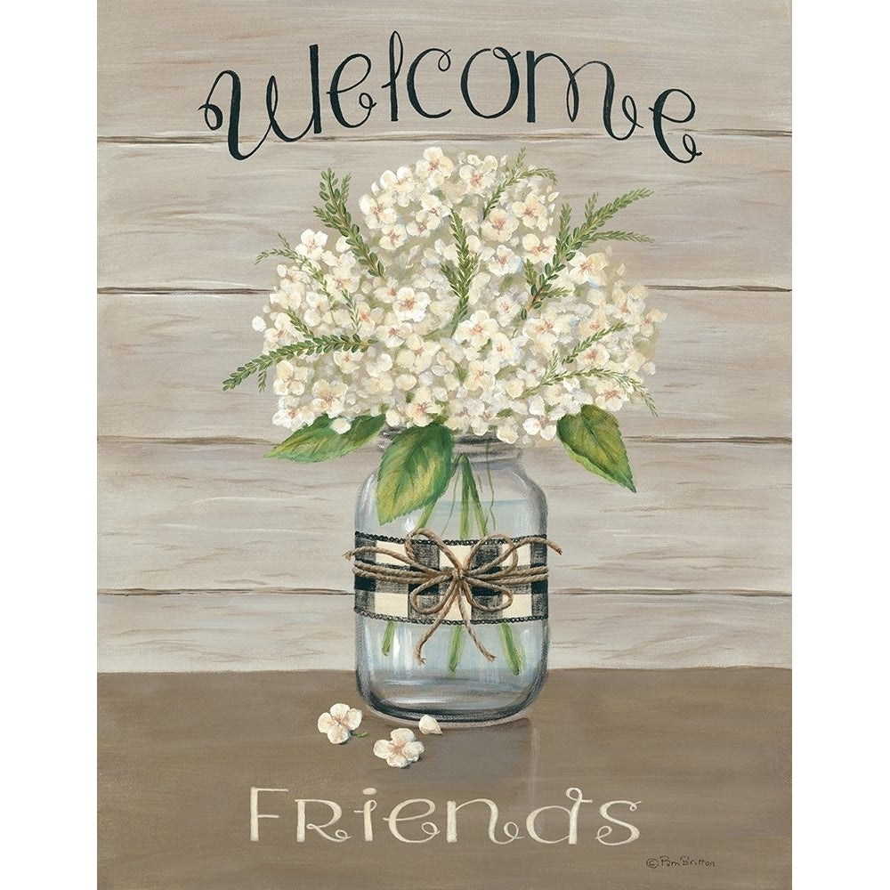 Welcome Friends Mason Jar Poster Print by Pam Britton-VARPDXBR470 Image 1