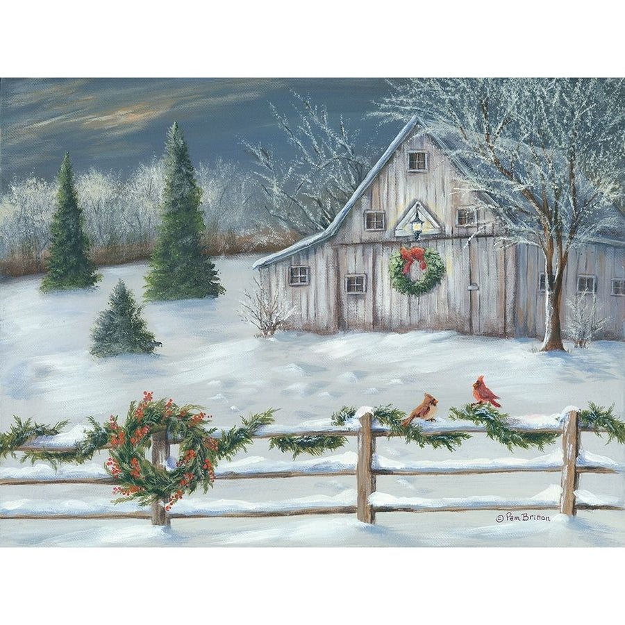 Wintery Barn Poster Print - Pam Britton-VARPDXBR517 Image 1