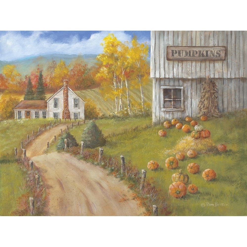 Harvest Pumpkin Farm Poster Print - Pam Britton-VARPDXBR542 Image 1