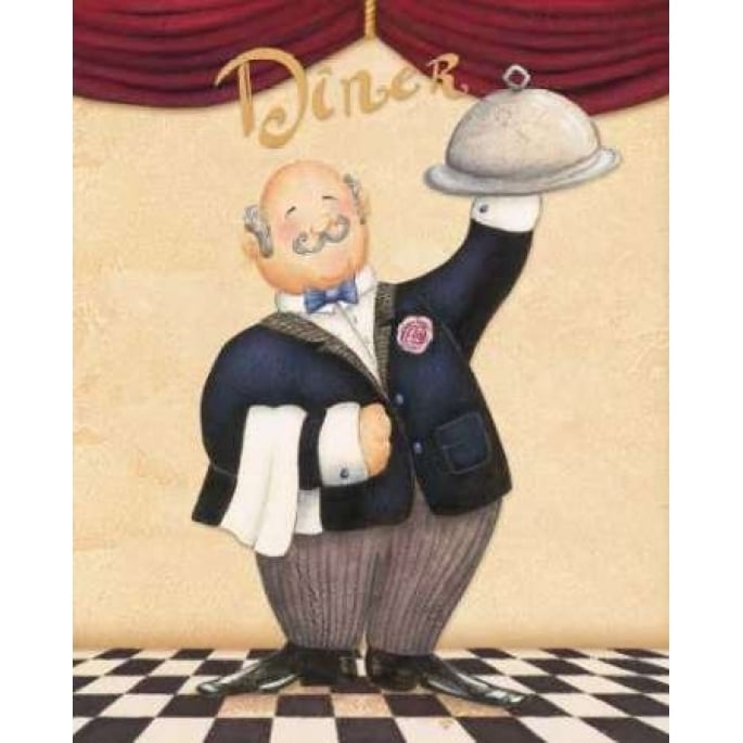 The Waiter - Diner Poster Print by Daphne Brissonnet-VARPDXBRI016 Image 1