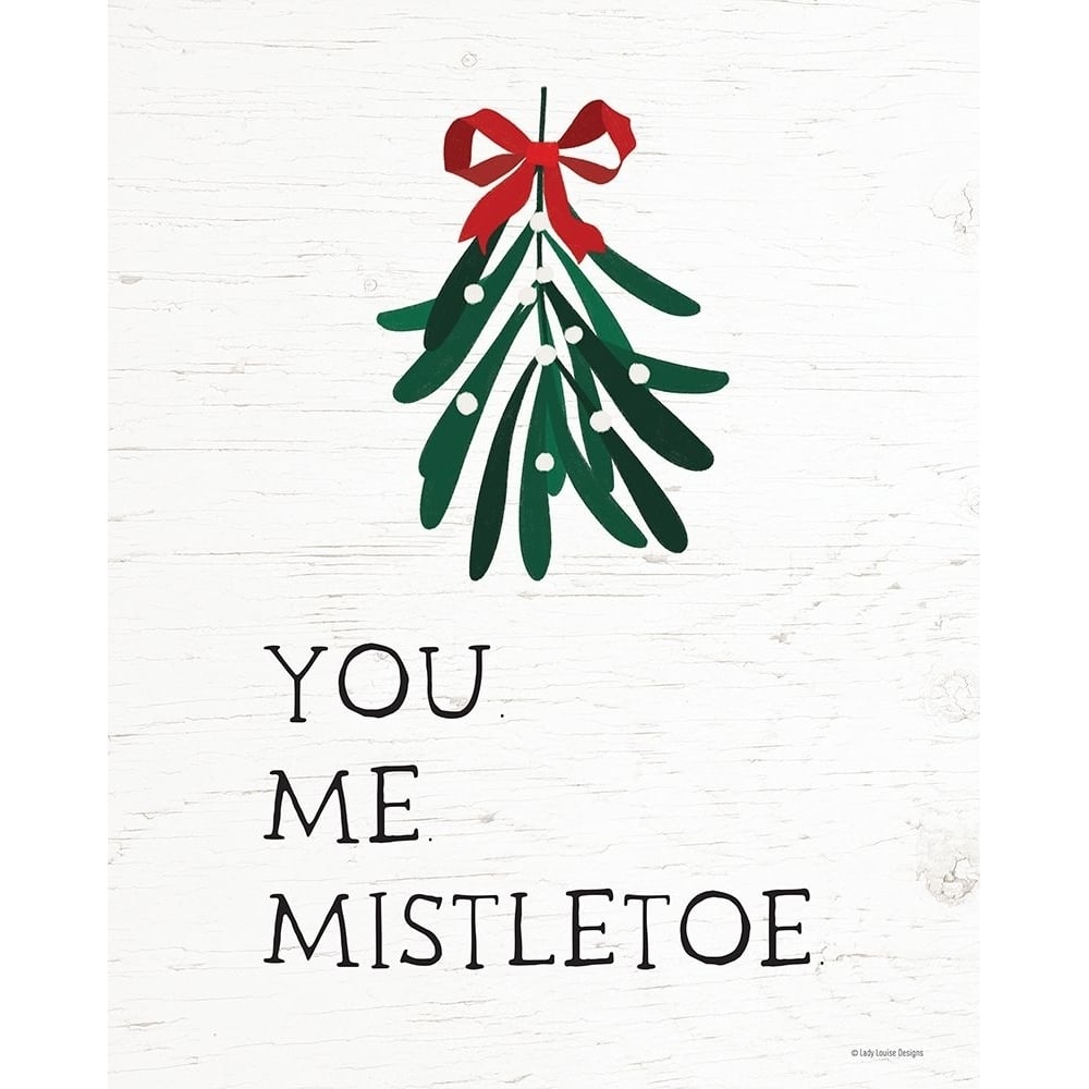 You-Me-Mistletoe Poster Print - Lady Louise Designs-VARPDXBRO233 Image 1