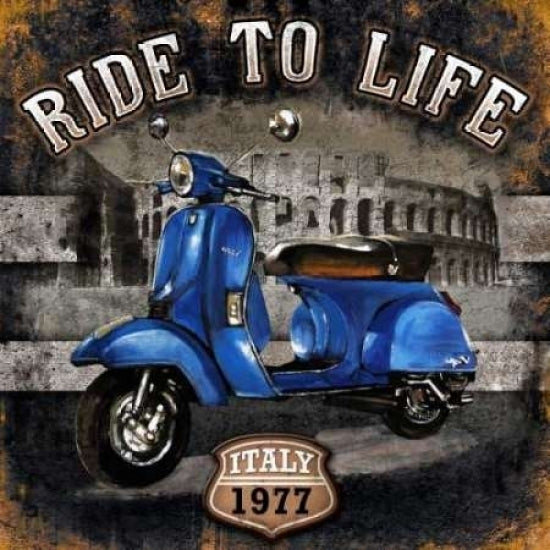 Motorbike 01 Ride to Life Poster Print by Bresso Sola-VARPDXBRSO001 Image 1