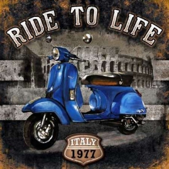 Motorbike 01 Ride to Life Poster Print by Bresso Sola-VARPDXBRSO001 Image 2