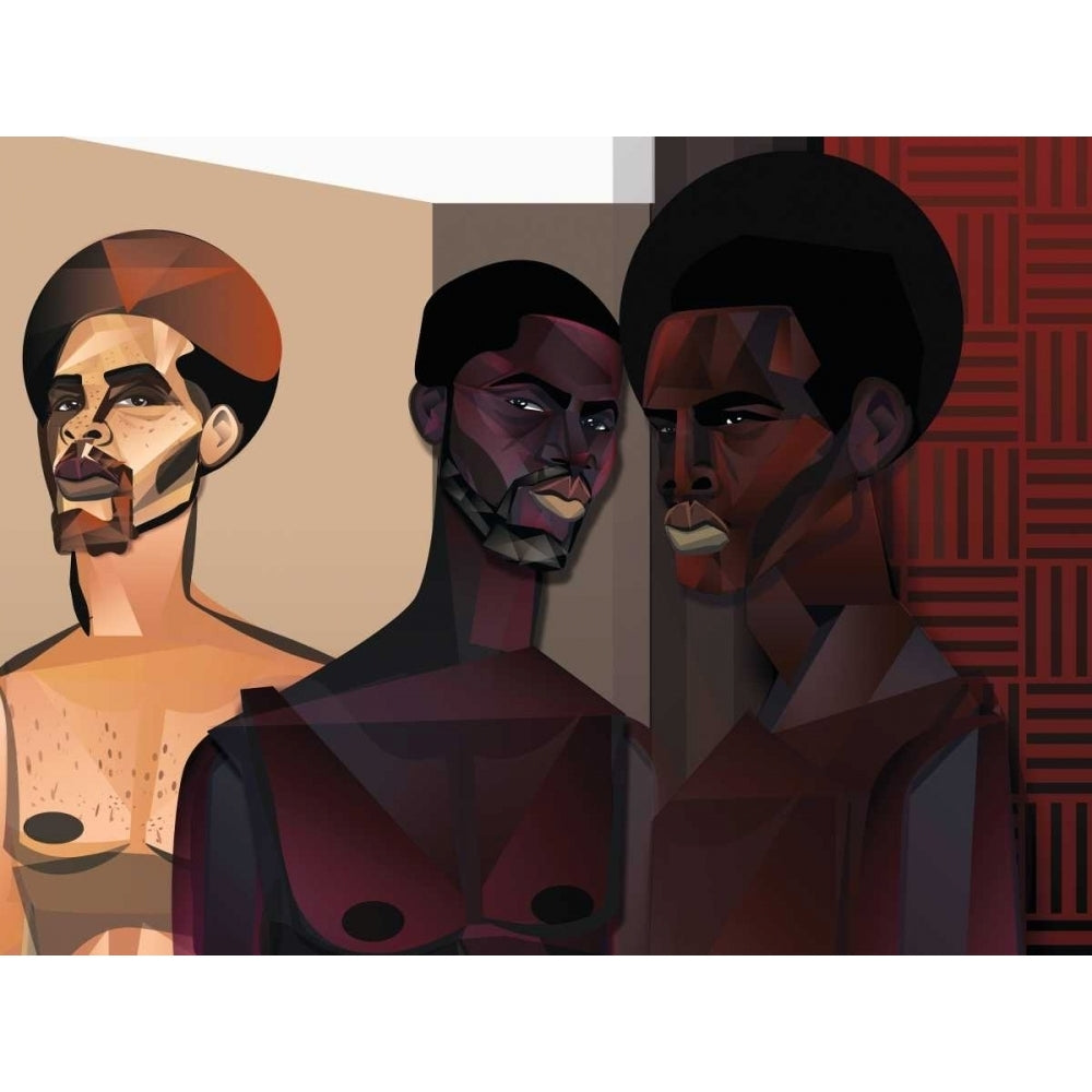 Three Men Poster Print by Jaleel Campbell-VARPDXC1177D Image 2