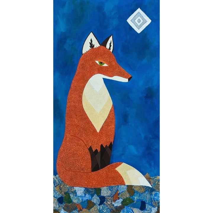 Fox Under Diamond Moon Poster Print by Casey Craig-VARPDXC1189D Image 2