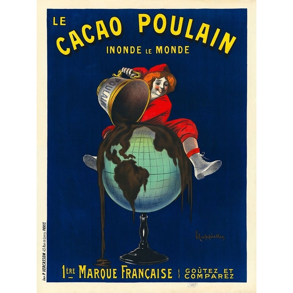 Le cacao Poulain inonde le monde 1911 Poster Print by Leonetto Cappiello-VARPDXC1272D Image 1