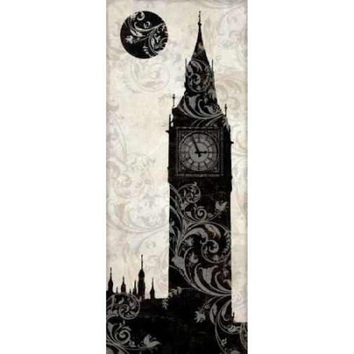 Moon over London Poster Print by Color Bakery-VARPDXC779D Image 1