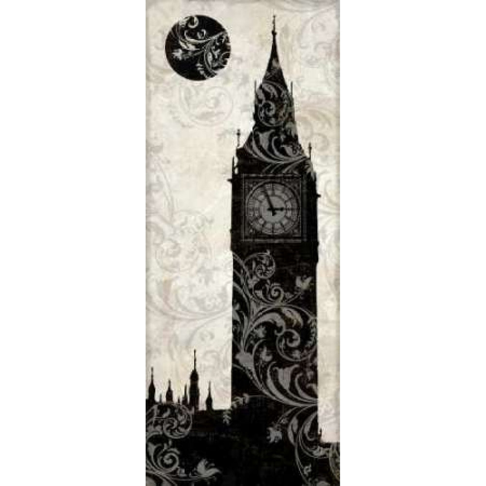 Moon over London Poster Print by Color Bakery-VARPDXC779D Image 2