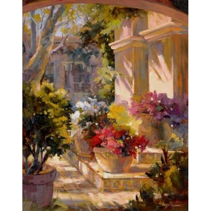 Flowered Courtyard Poster Print by Betty Carr-VARPDXC919D Image 1