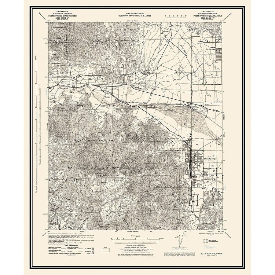 Palm Springs California Quad - USGS 1928 by USGS-VARPDXCAPA0004 Image 1