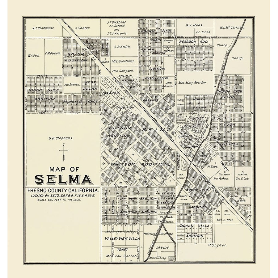 Selma California Landowner - Thomas 1892 by Thomas-VARPDXCASE0003 Image 1