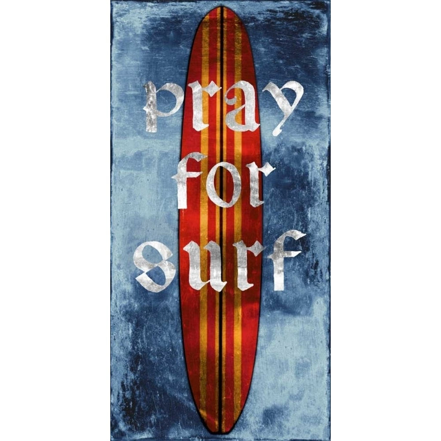 Pray For Surf-Surf Board Poster Print by Charlie Carter-VARPDXCC111756DG Image 1