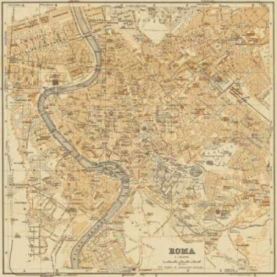 Mapa di Roma 1898 Poster Print by Lorenzo Fiore-VARPDXCC2422 Image 1