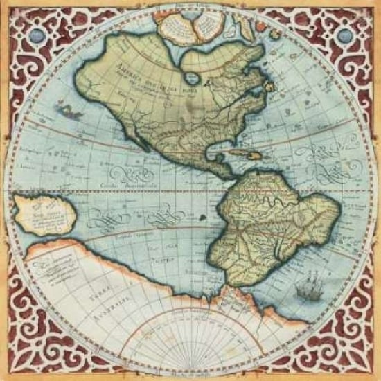 Terra Major I Poster Print by Gerardus Mercator-VARPDXCC2743 Image 1