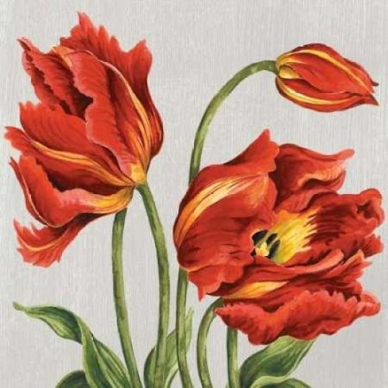 Tulips on Silk Poster Print by Judy Shelby-VARPDXCC3278 Image 2