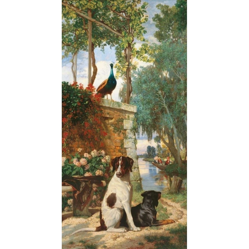 Panneau decoratif aux chien et Poster Print by Charles Dugasseau-VARPDXCD3127 Image 1