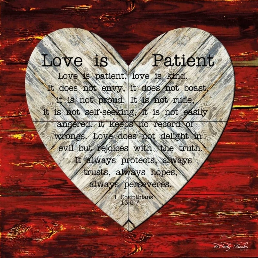 Love is Patient Poster Print by Cindy Jacobs-VARPDXCIN120 Image 1