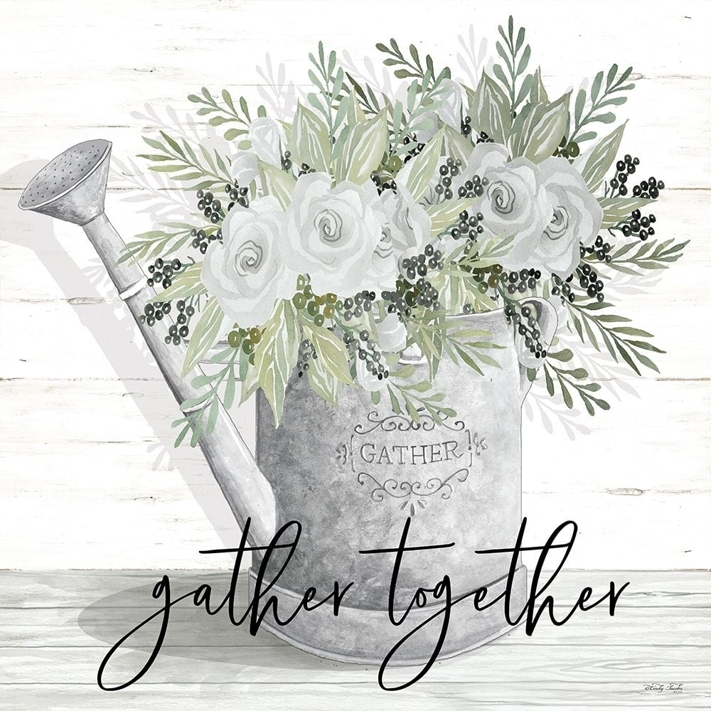 Gather Together Watering Can Poster Print by Cindy Jacobs-VARPDXCIN1889 Image 1