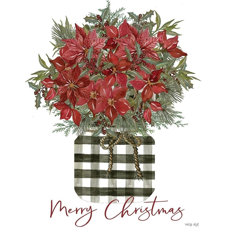 Merry Christmas Poinsettia Poster Print by Cindy Jacobs-VARPDXCIN2100 Image 1